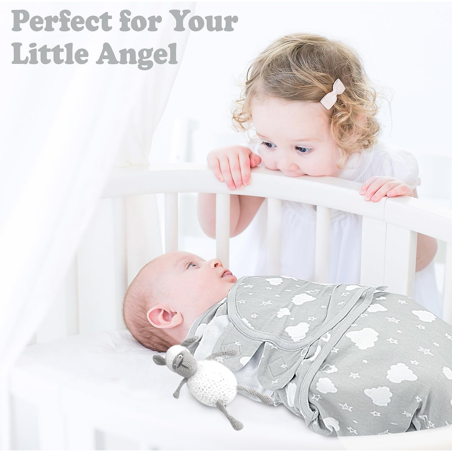 Swaddle Sleep Sack with Zipper - Swaddles for Newborns - 3 Pack Organic Baby Swaddles for 0-3 Months - Infant Sleeping Swaddle Sack – Adjustable Swaddle Blanket Wrap Boy Girl, Grey Zebras