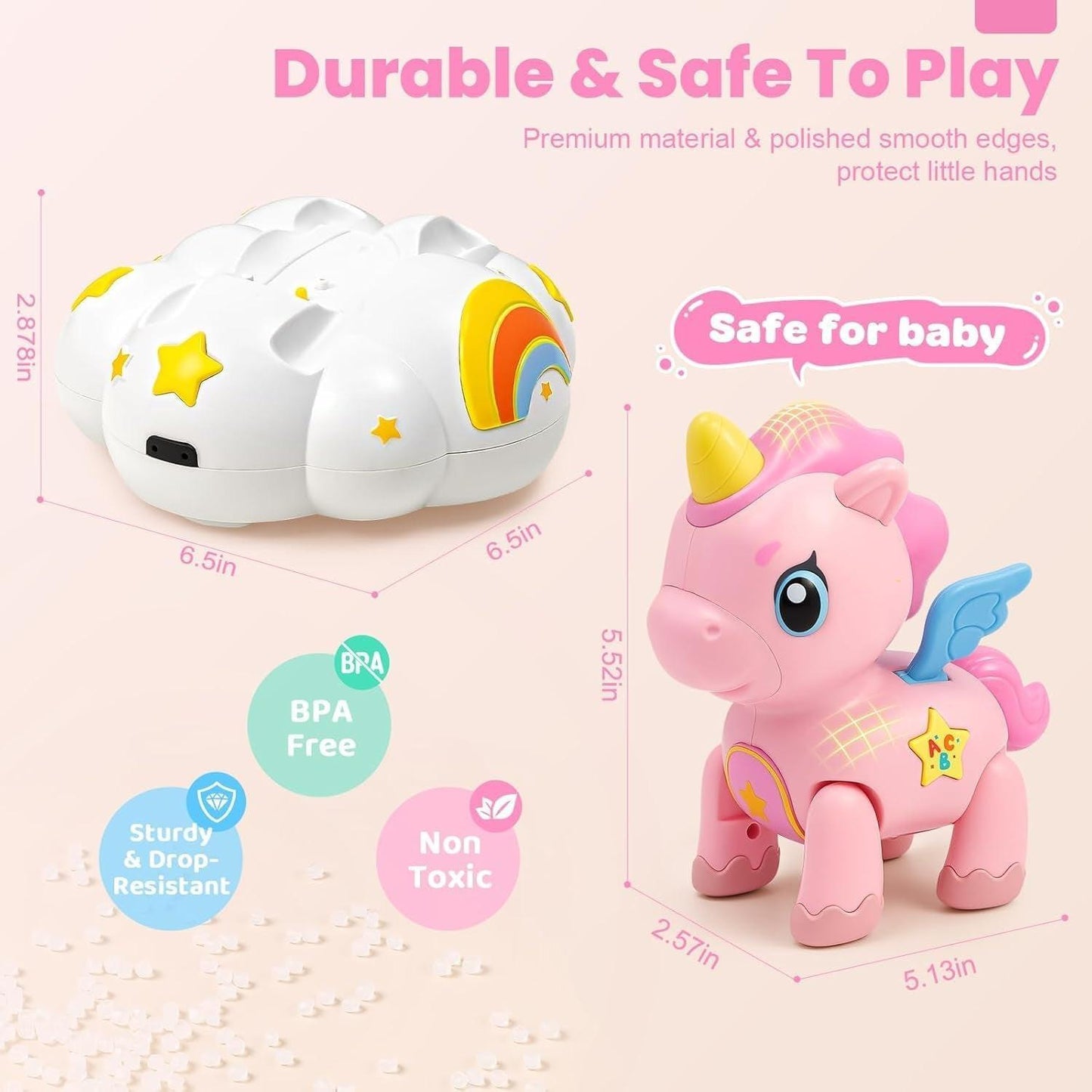 Musical Crawling Baby Toy 6-12 Months+, Sensory Learning Development Toy.