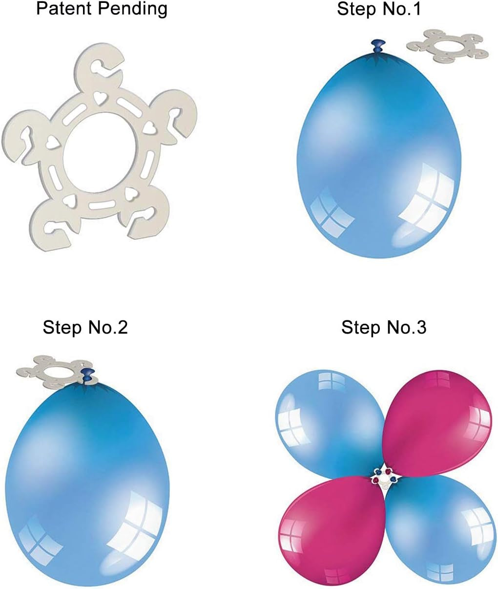 Balloon Clips(120 Pcs), Balloon Connectors for Decor Balloon Arch, Balloon Column Stand and Balloon Flowers