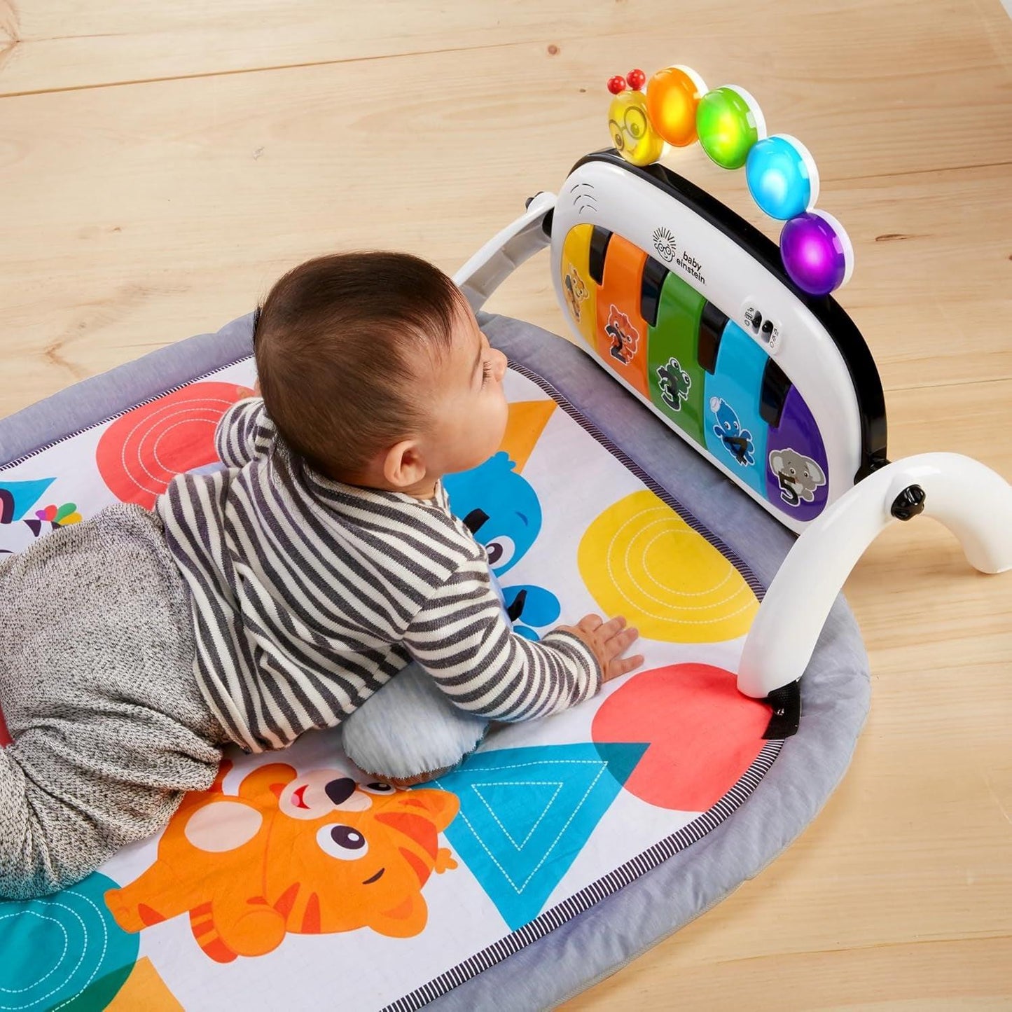 4-In-1 Kickin' Tunes Music and Language Play Gym and Piano Tummy Time Activity Mat