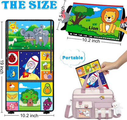 Tummy Time Toy Baby Mirror Infant Toys with Cloth Book.
