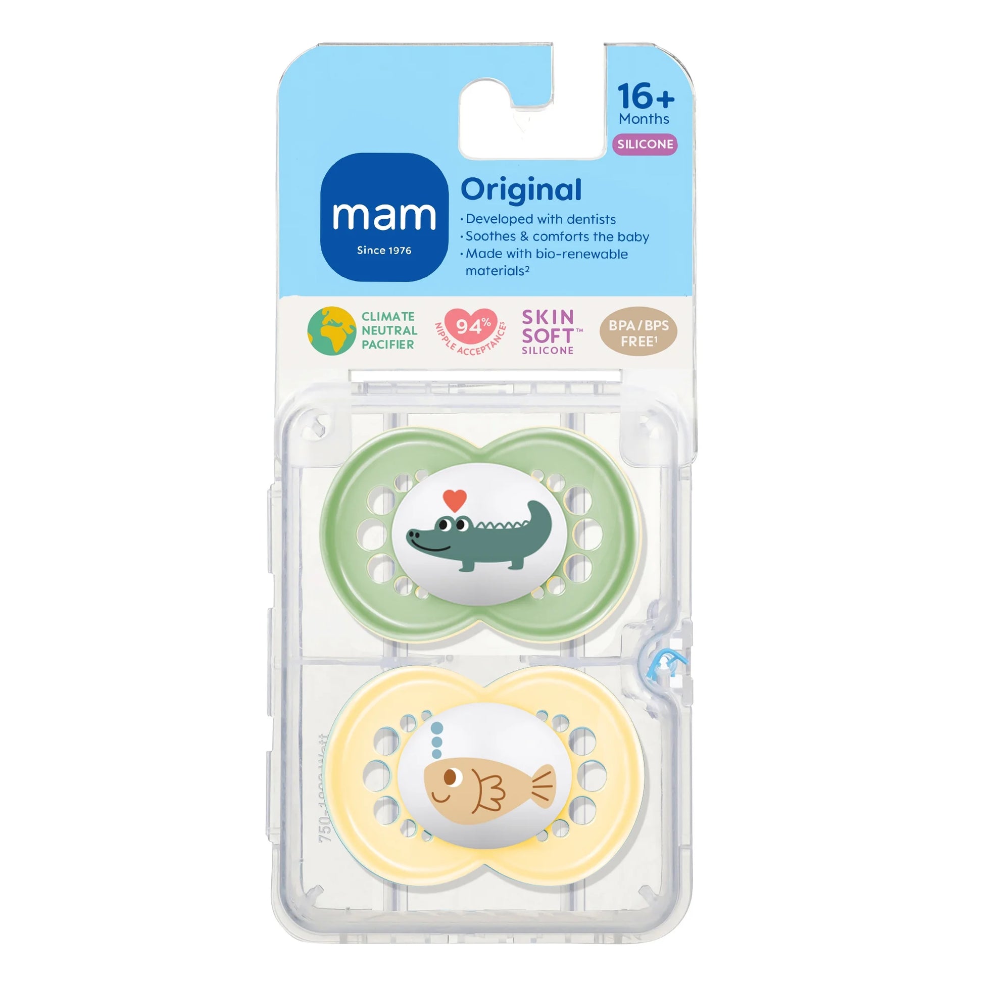 Original Pacifier, 16+ Months, Unisex, 2 Pack