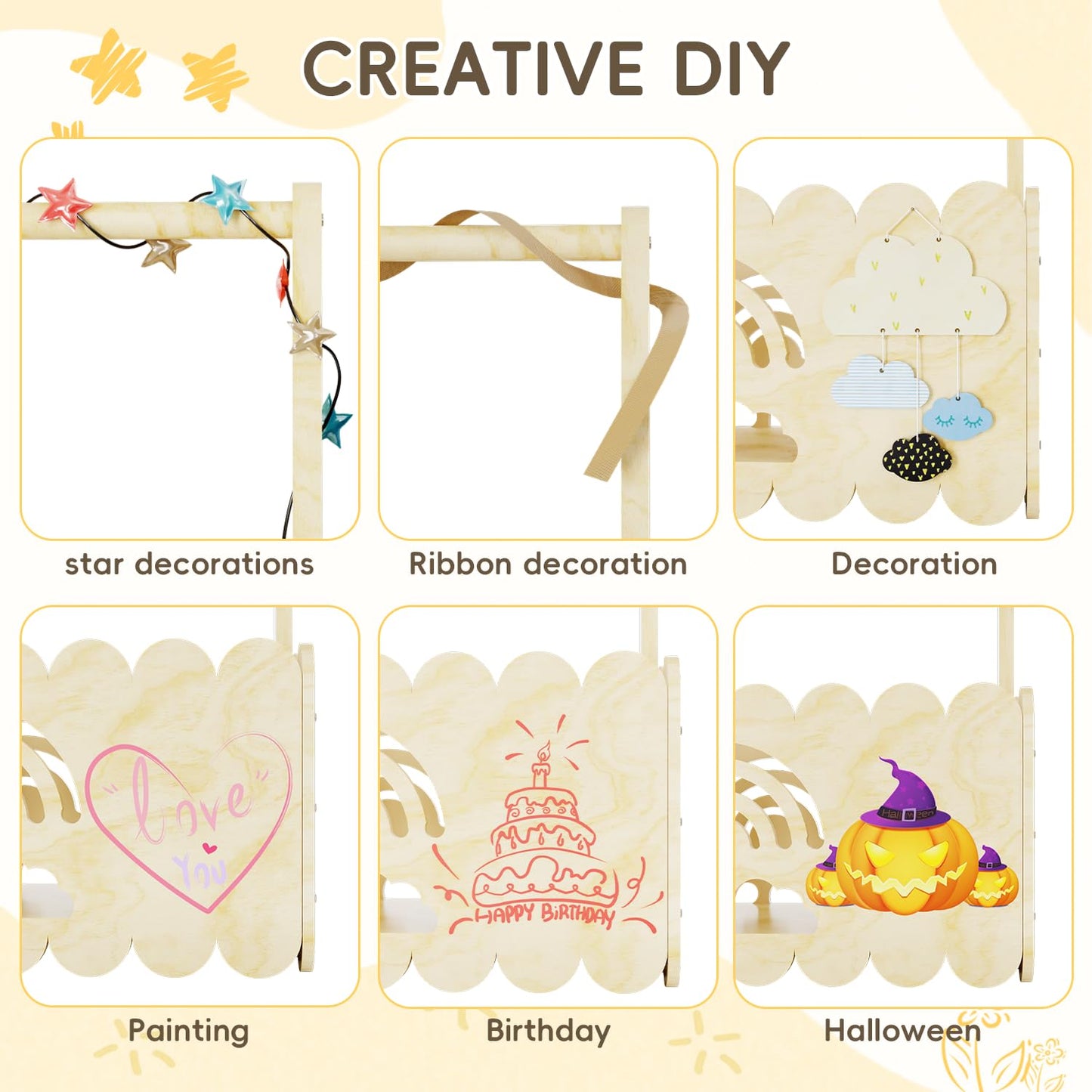 Wooden Baby Shower Crate Closet, Wooden Baby Shower Crate Closet, Boys and Girls for Baby Shower Wooden Basket Gifts, Welcome Baby Gifts, Suitable for Pregnancy Glfts for New Parent