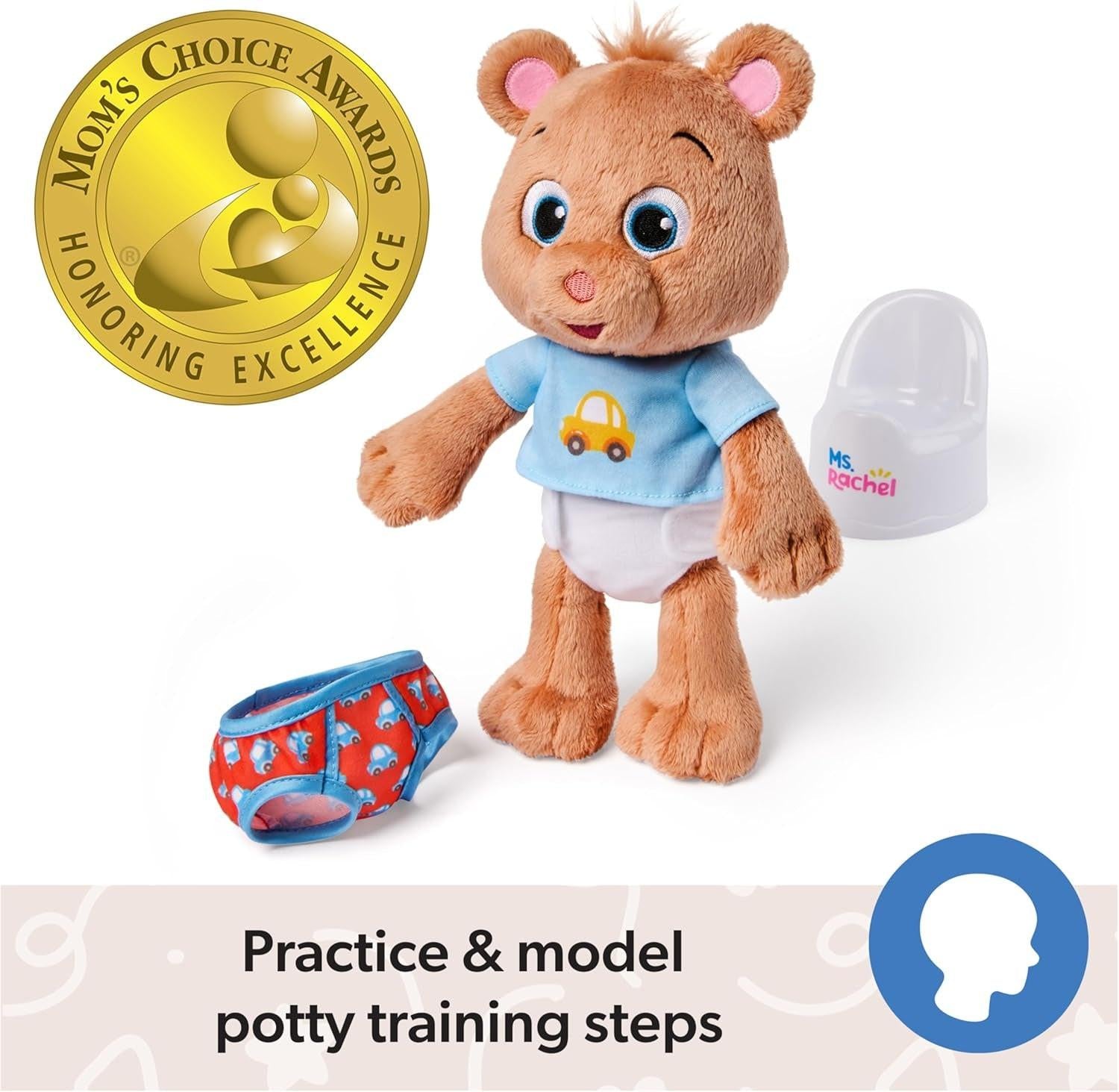 Potty Time with Bean - 11” Plush Teddy Bear.