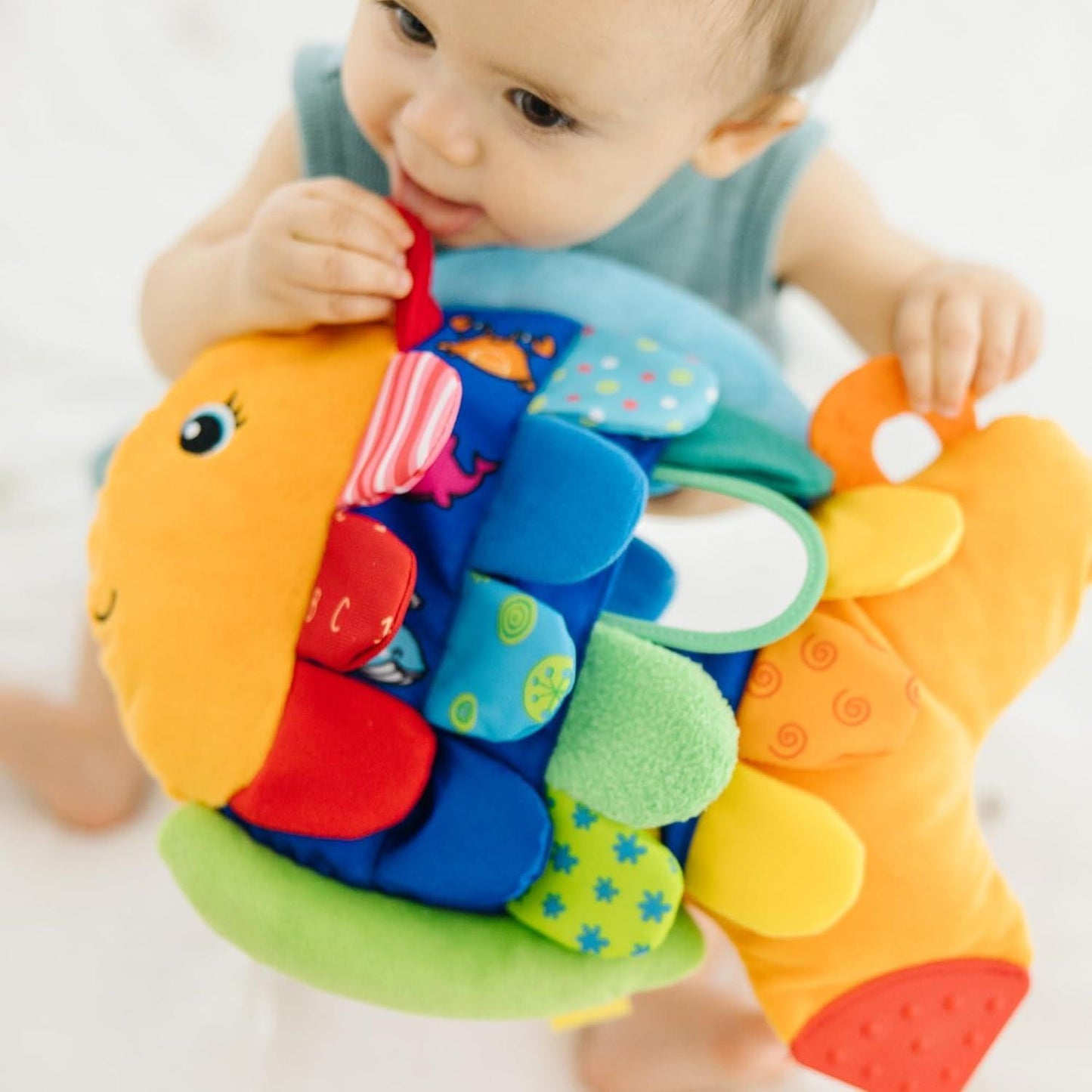 Flip Fish Stuffed Animal, Soft Baby Book.