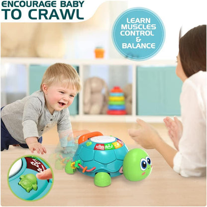 Musical Turtle Crawling Infant Toys, Early Learning Educational Toy, Baby Toys 6 to 12 Months.