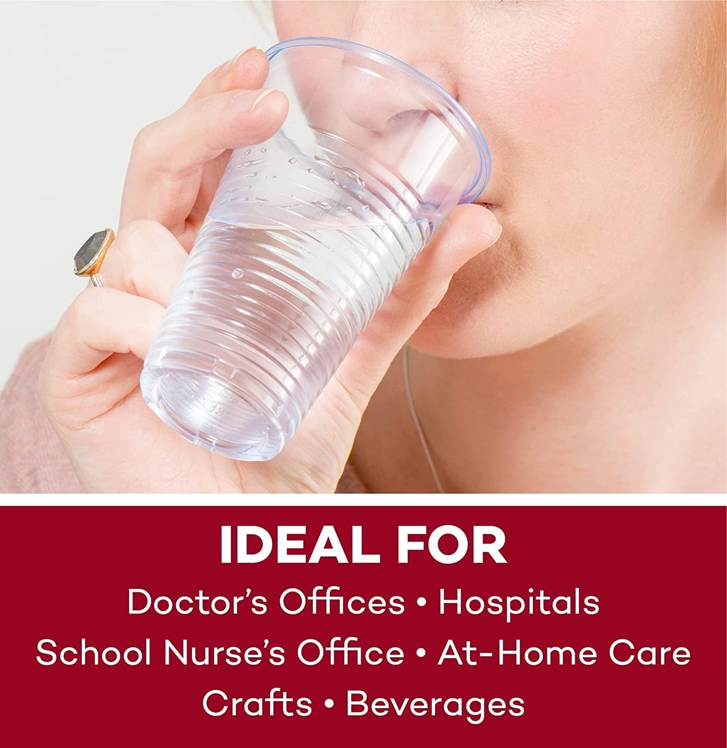 5 Oz. Disposable Plastic Cups – 100% Recyclable Cups for Doctor'S Offices, School Nurse'S, Hospitals, at Home and More (Pack of 100)