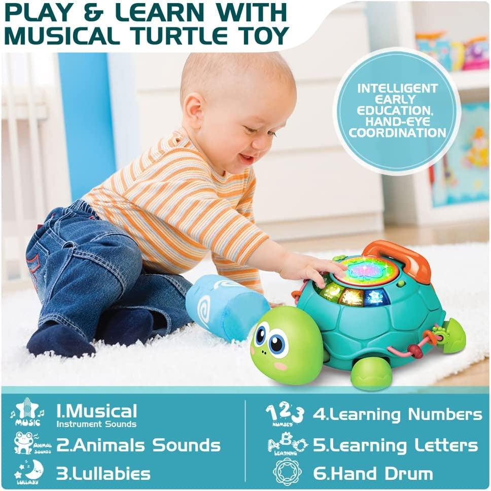 Musical Turtle Crawling Infant Toys, Early Learning Educational Toy, Baby Toys 6 to 12 Months.