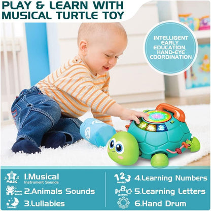 Musical Turtle Crawling Infant Toys, Early Learning Educational Toy, Baby Toys 6 to 12 Months.