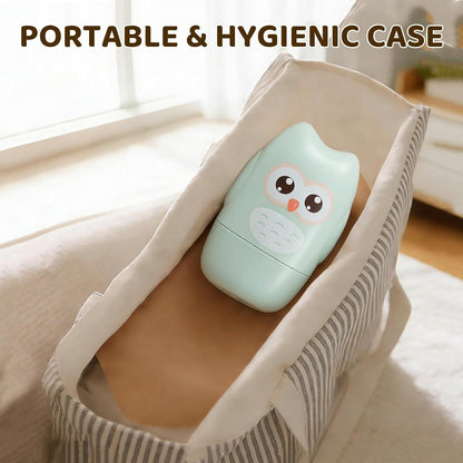 Baby Nail Kit with Cute Owl Shape Case.