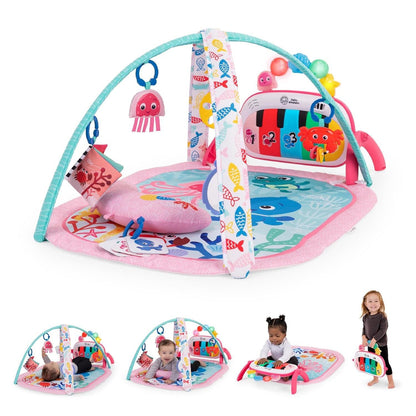 4-In-1 Kickin' Tunes Music and Language Play Gym and Piano Tummy Time Activity Mat