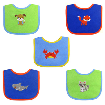 Cotton and Polyester Baby Bib, 10Pk Boys