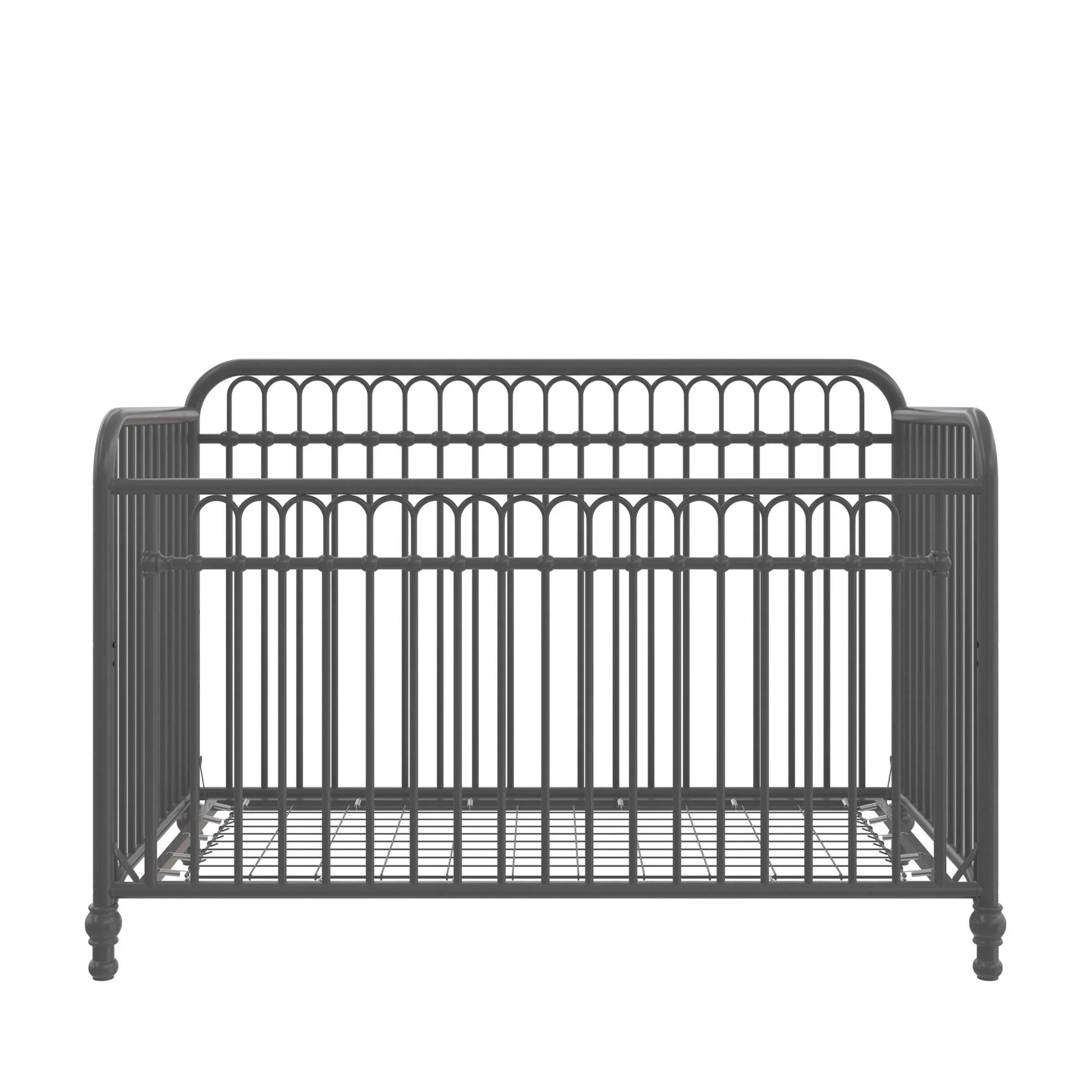 Raven 3-In-1 Metal Crib, Gray