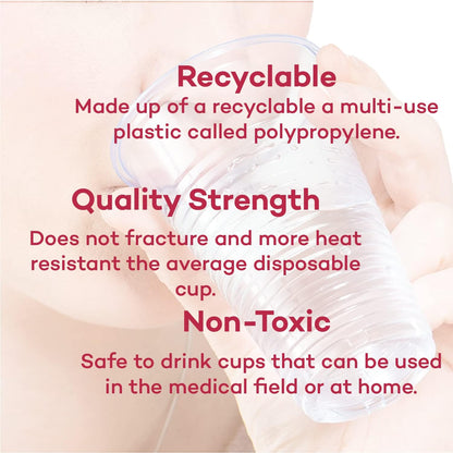 5 Oz. Disposable Plastic Cups – 100% Recyclable Cups for Doctor'S Offices, School Nurse'S, Hospitals, at Home and More (Pack of 100)