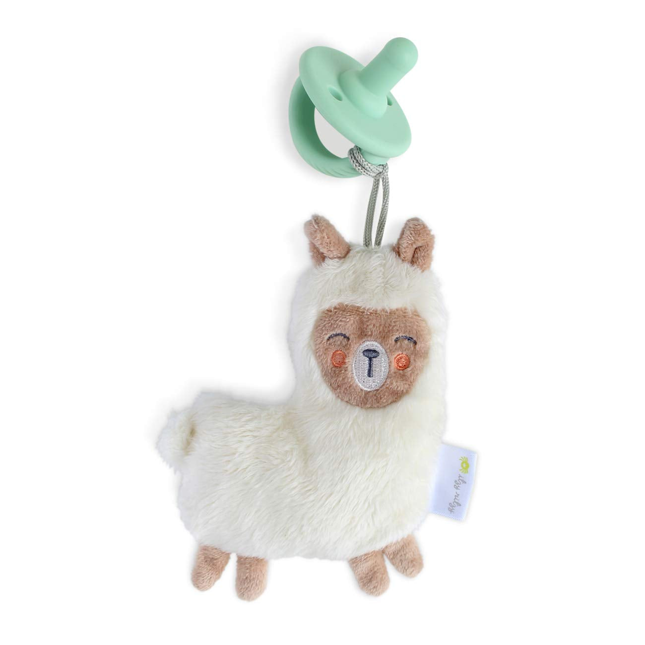 Pacifier & Lovey Set - Includes Silicone Pacifier with Stuffed Animal Lovey - Detachable Plush Llama Pacifier Holder & Coordinating Mint Silicone Pacifier, Ideal for Ages 0 Months & Up