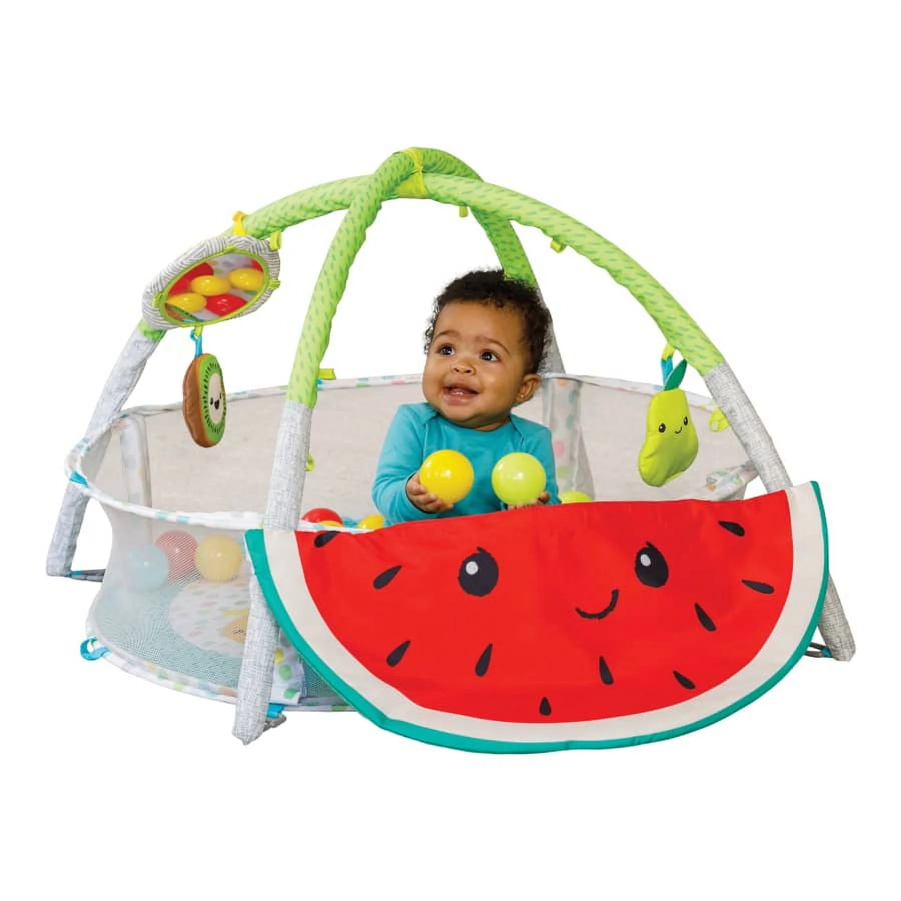 4-In-1 Jumbo Fruit Ball Pit and Play Mat, Baby Activity Center