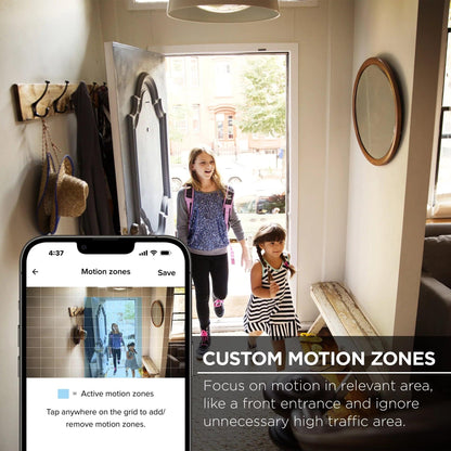 Indoor Camera 1080P - Wi-Fi Security Cam with Night Vision, White (2-Pack).