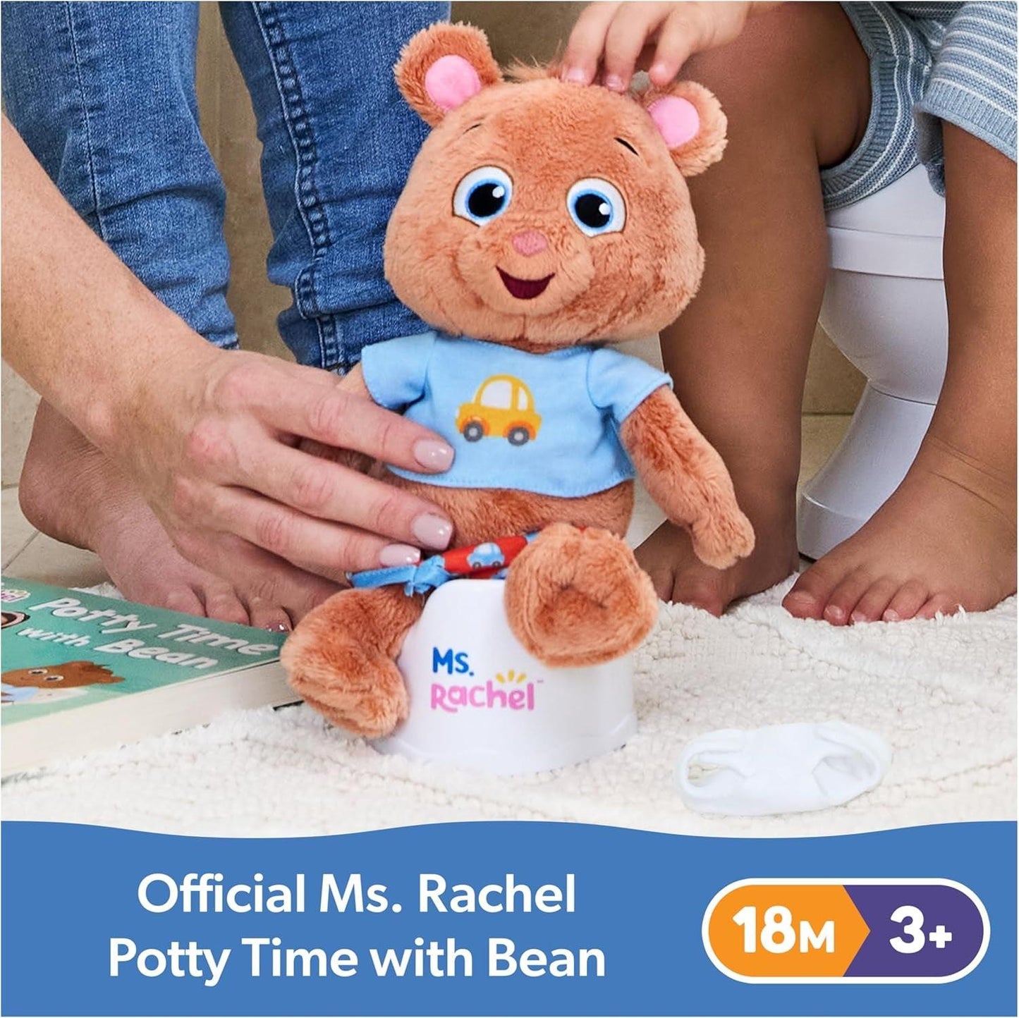 Potty Time with Bean - 11” Plush Teddy Bear.
