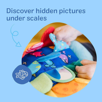 Flip Fish Stuffed Animal, Soft Baby Book.