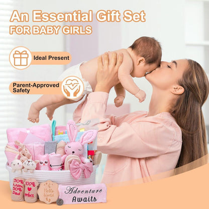 27-Piece Baby Girl/Boy Shower Gift Basket Set.