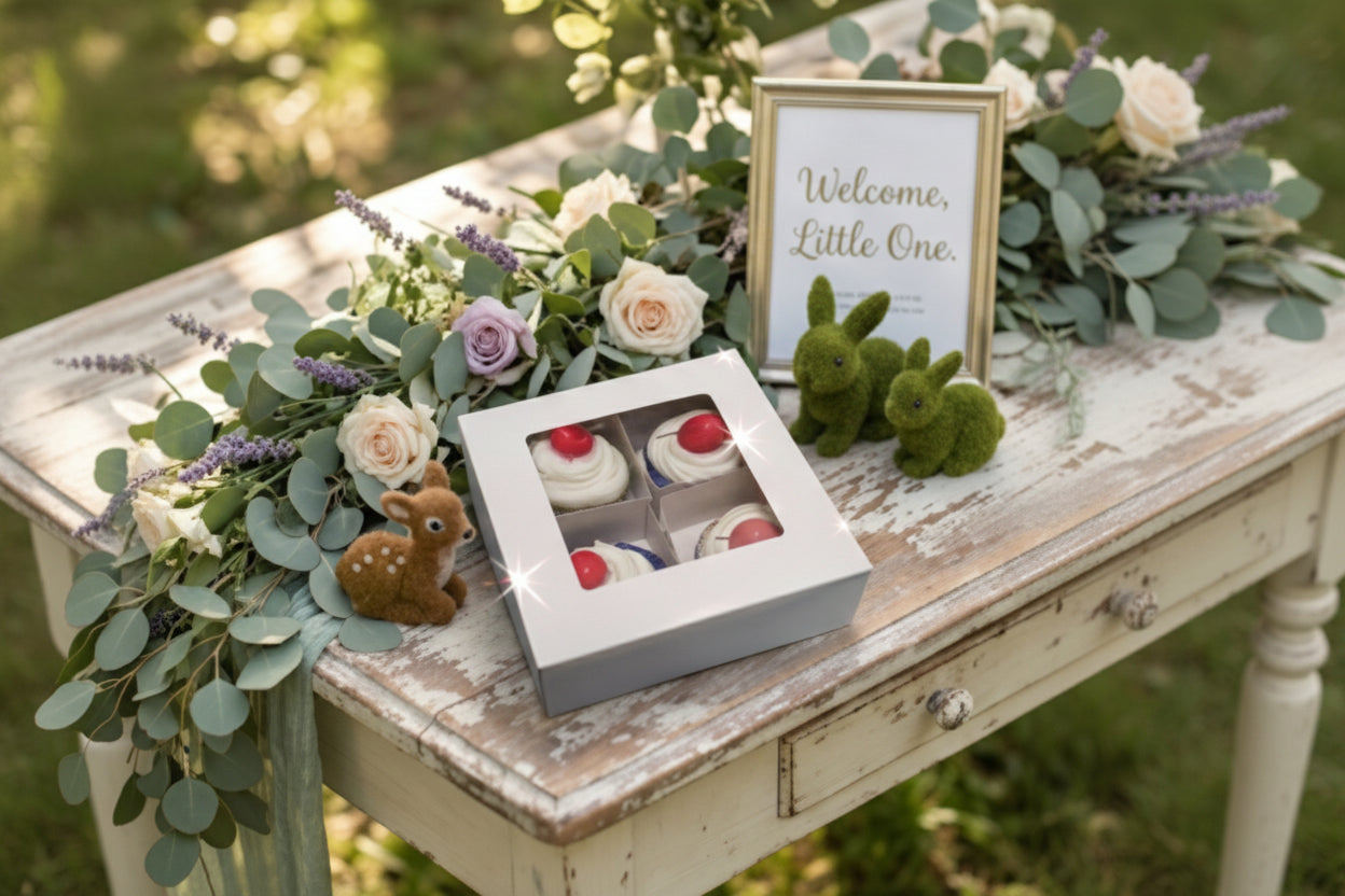Cherry Top Baby Onesie Cupcake Gift