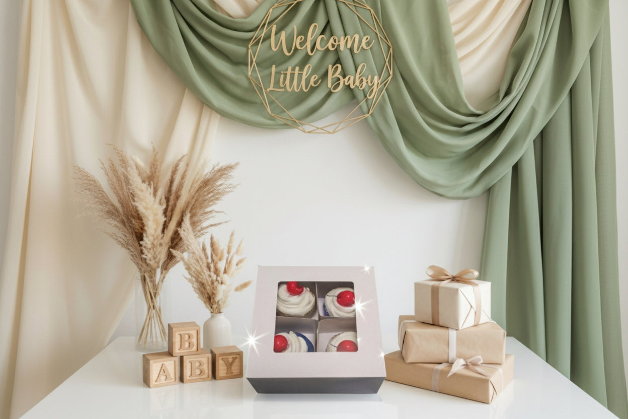 Cherry Top Baby Onesie Cupcake Gift