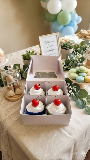 Cherry Top Baby Onesie Cupcake Gift