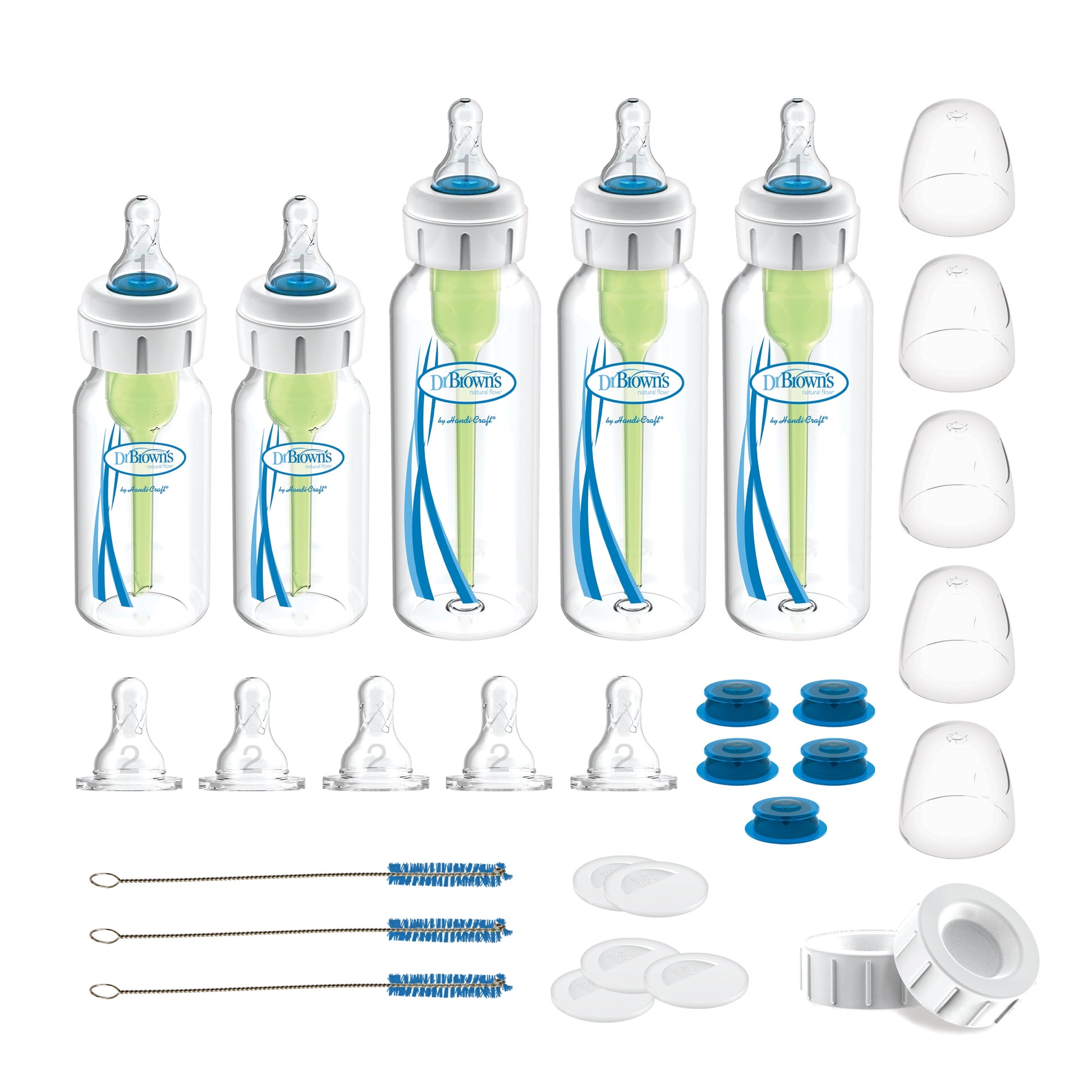 Natural Flow Specialty Feeding System with Anti-Colic Baby Bottle and Infant Paced Feeding Valve Starter Kit