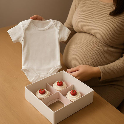 Cherry Top Baby Onesie Cupcake Gift