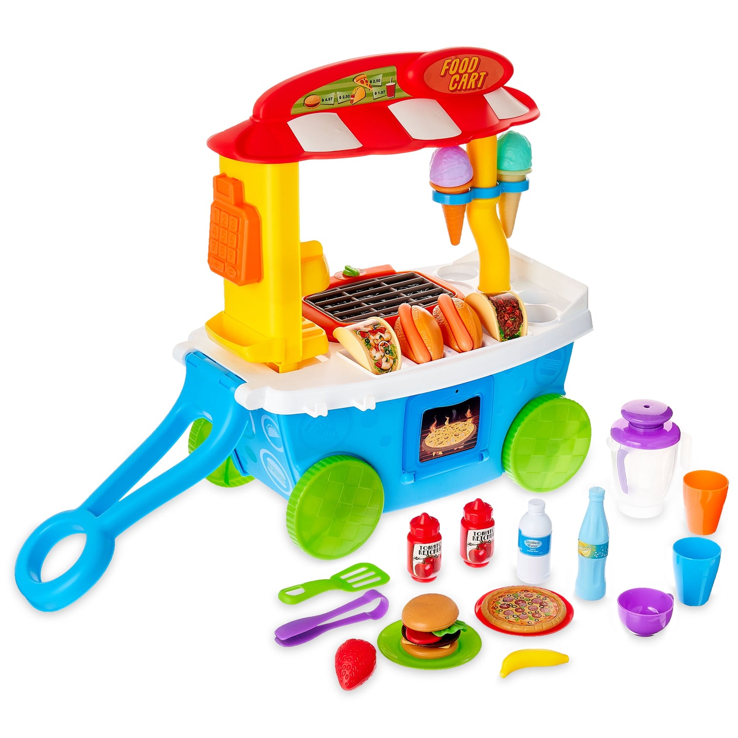 Food Cart, 35 Pieces, Toddler Toys