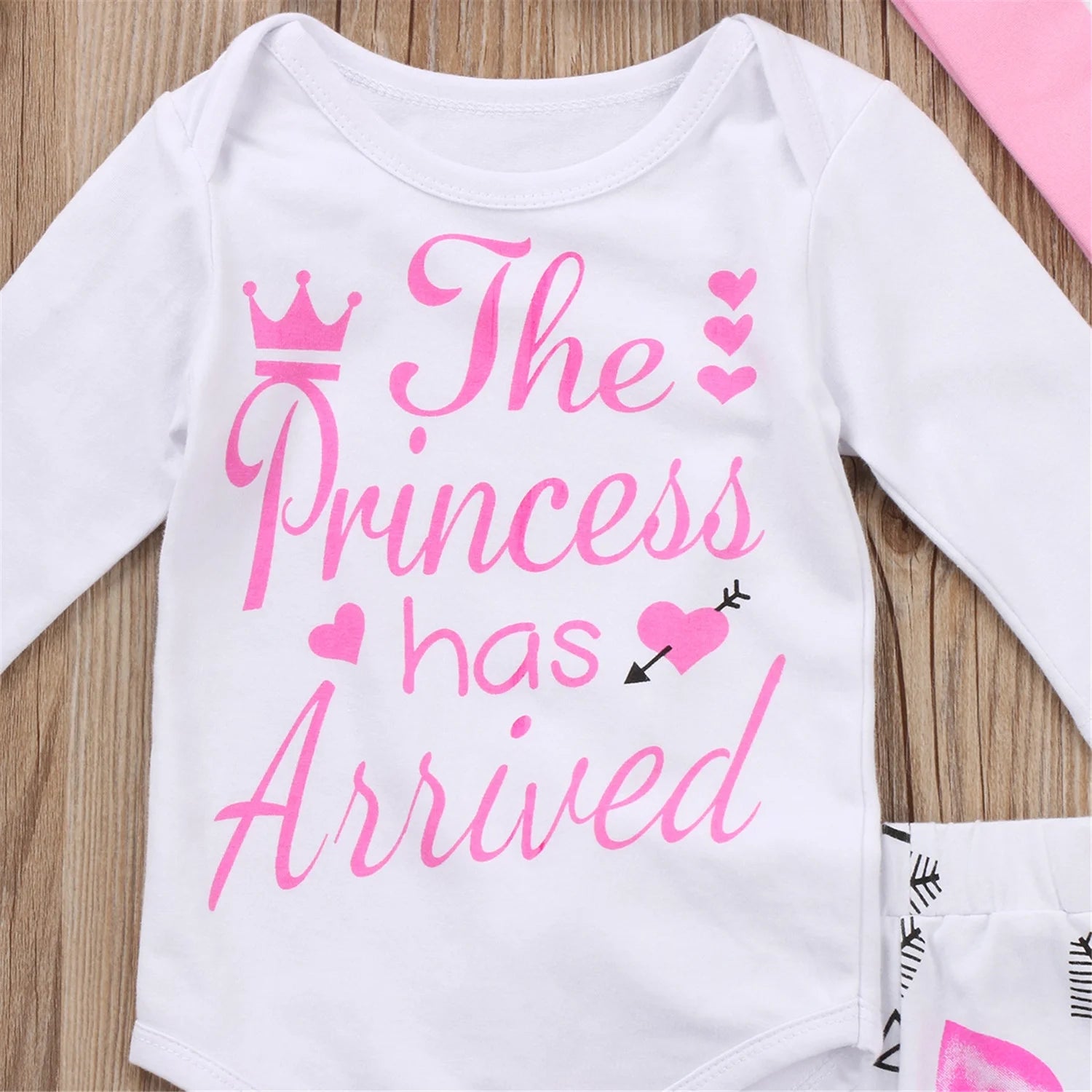 4PCS Newborn Infant Baby Girl Outfit Clothes Set Romper Bodysuit+Pants Leggings