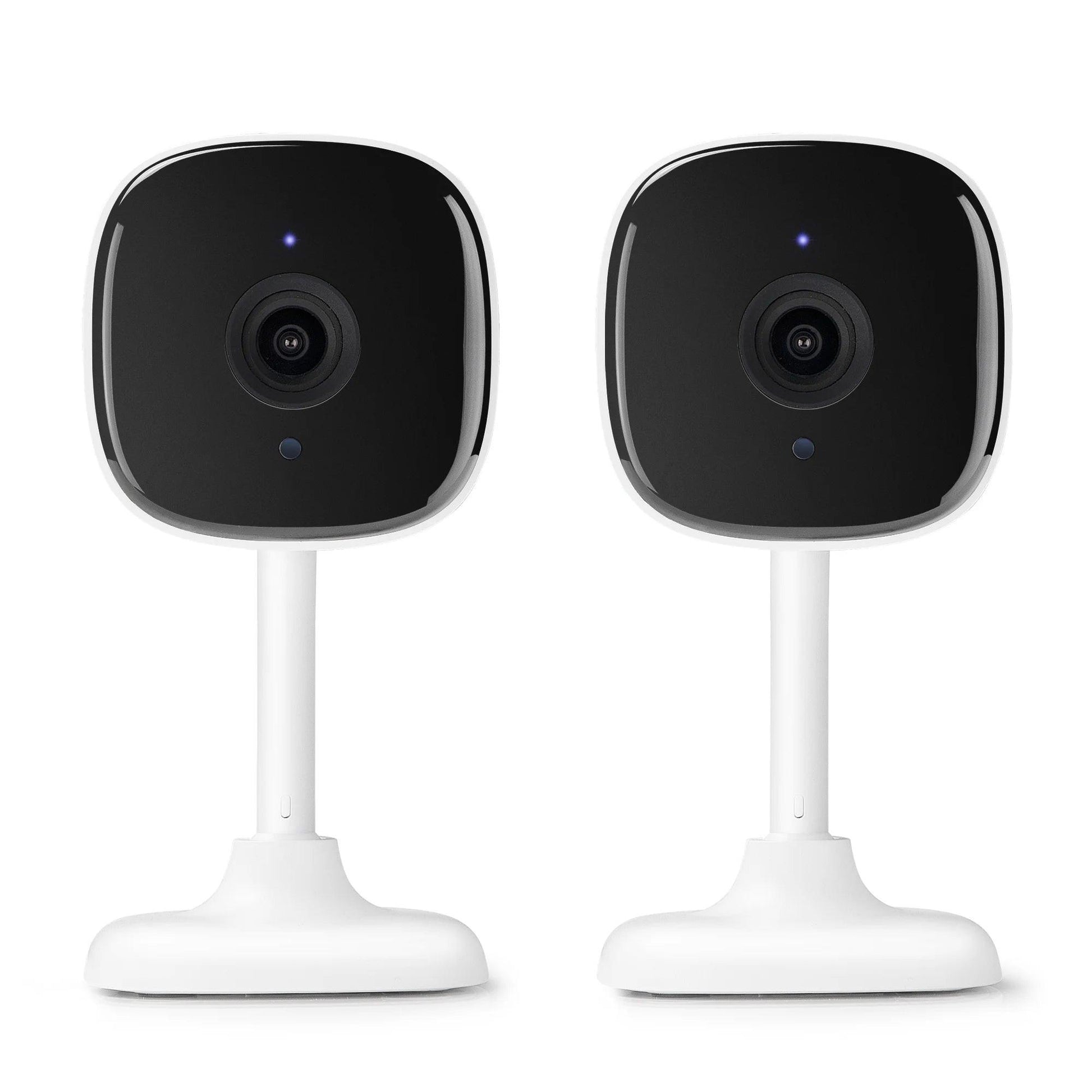 Indoor Camera 1080P - Wi-Fi Security Cam with Night Vision, White (2-Pack).
