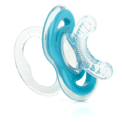 Gum-Eez Pacifier Teether Set with Cover for Infants, Blue/Green, 2 Pack