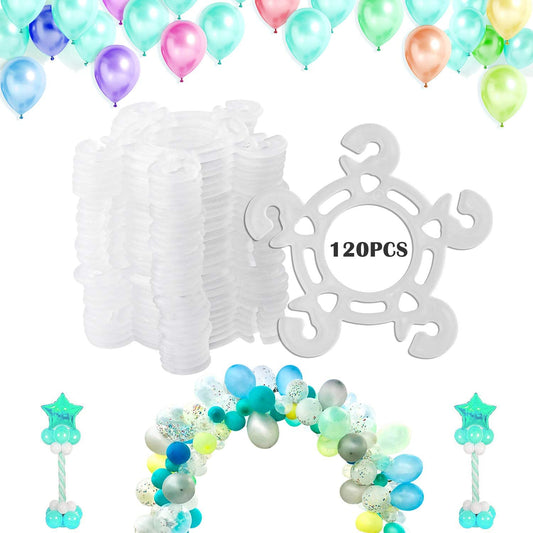 Balloon Clips(120 Pcs),  Balloon Connectors for Decor Balloon Arch, Balloon Column Stand and Balloon Flowers