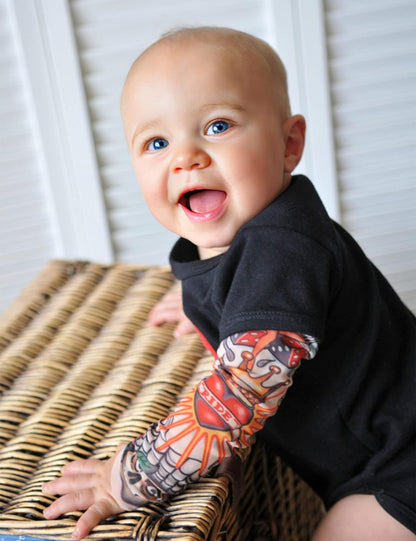 Baby Boy Clothes, Baby Clothes Letter Print Romper Tattoo Sleeves Bodysuit for Boy