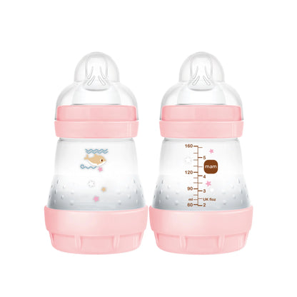 Easy Start Matte Anti-Colic Bottle, 5 Oz, Girl, 2 Pack