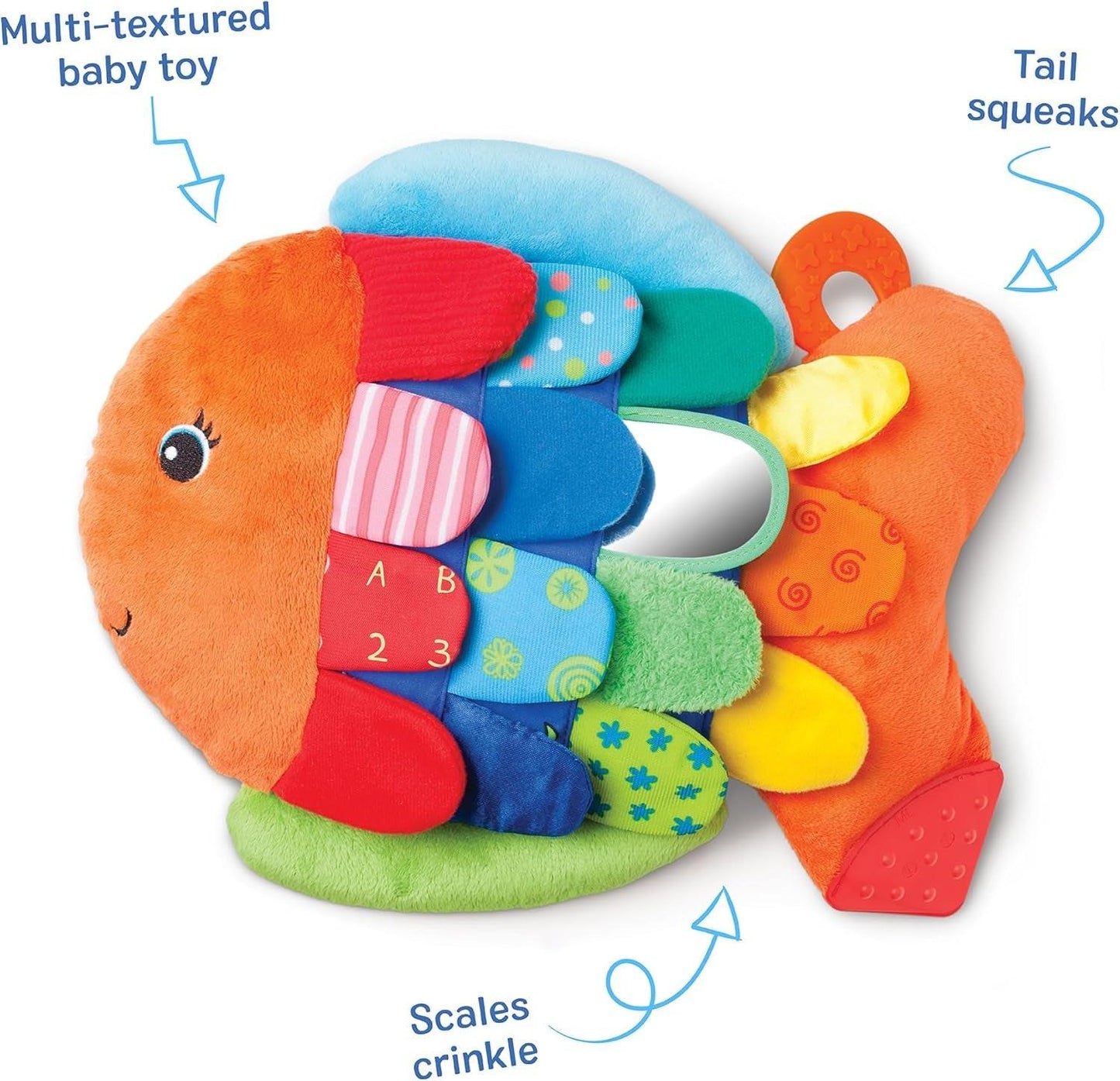 Flip Fish Stuffed Animal, Soft Baby Book.