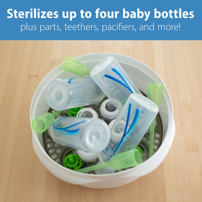 Microwave Steam Sterilizer, Quickly Sterilize Baby Bottles, Pacifiers, Breast Pump Parts, & Accessories, Travel-Friendly, BPA Free, 1 Pack