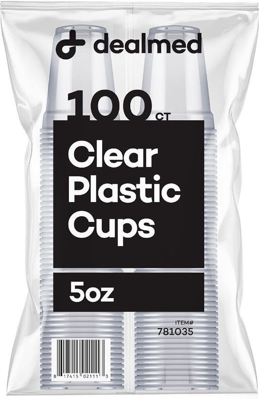 5 Oz. Disposable Plastic Cups – 100% Recyclable Cups for Doctor'S Offices, School Nurse'S, Hospitals, at Home and More (Pack of 100)