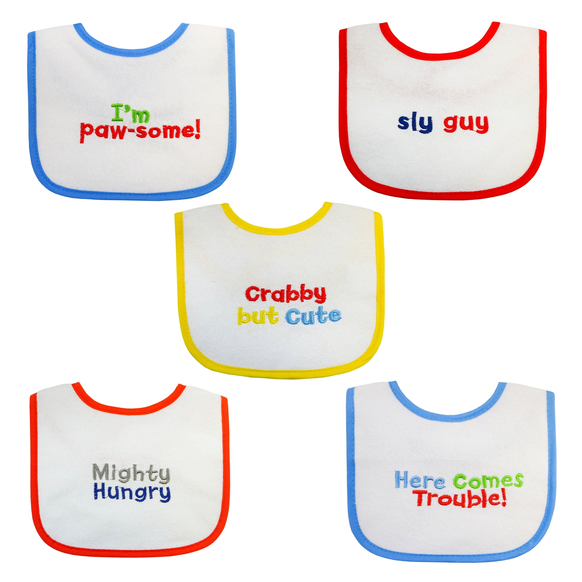 Cotton and Polyester Baby Bib, 10Pk Boys